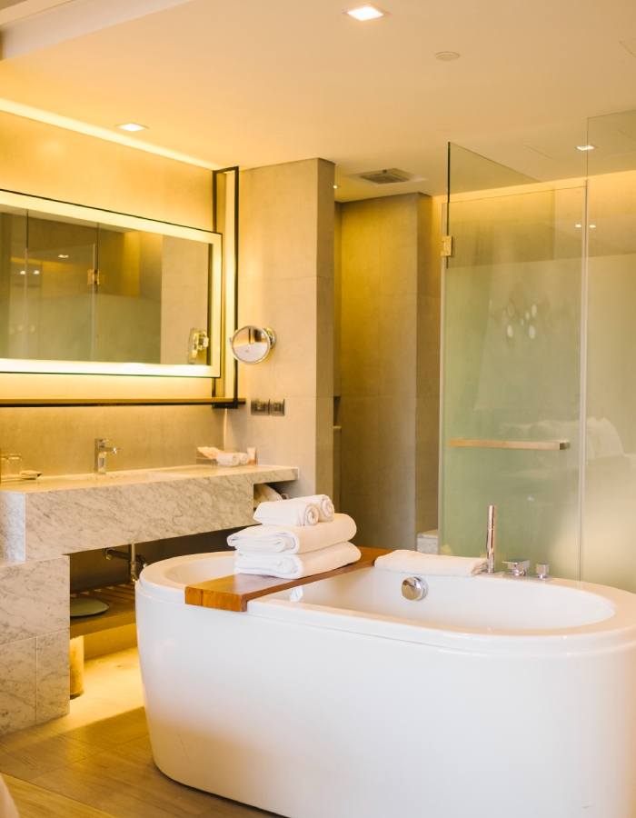 Salle de bain design rénovée