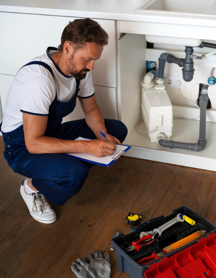 Inspection plomberie sous évier